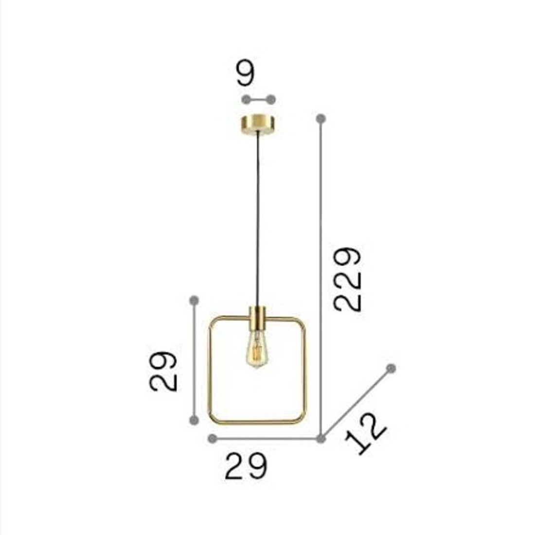 Lampadario classico Ideal Lux ABC SP1 SQUARE 207858 E27 LED