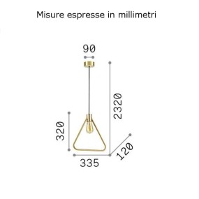 Lampadario classico Ideal Lux ABC SP1 TRIANGLE 207834 E27 LED