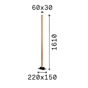 Ideal Lux CRAFT 284484 LED-Stehleuchte aus Holz