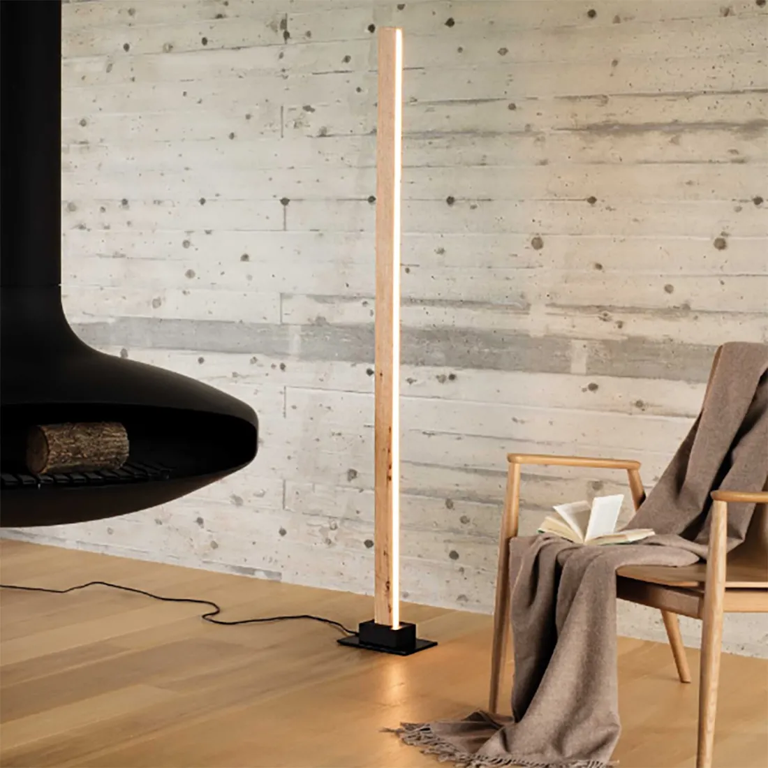 Piantana legno led Ideal Lux CRAFT 284484