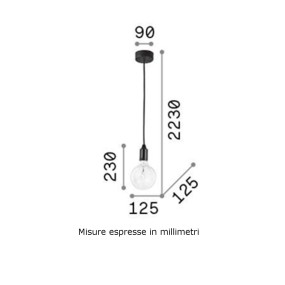 Lampadario moderno Ideal Lux EDISON SP1 113319 113302 E27 LED