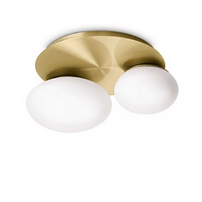 Plafoniera Ideal lux NINFEA 293653 GX53 LED ottone lampada soffitto parete classica