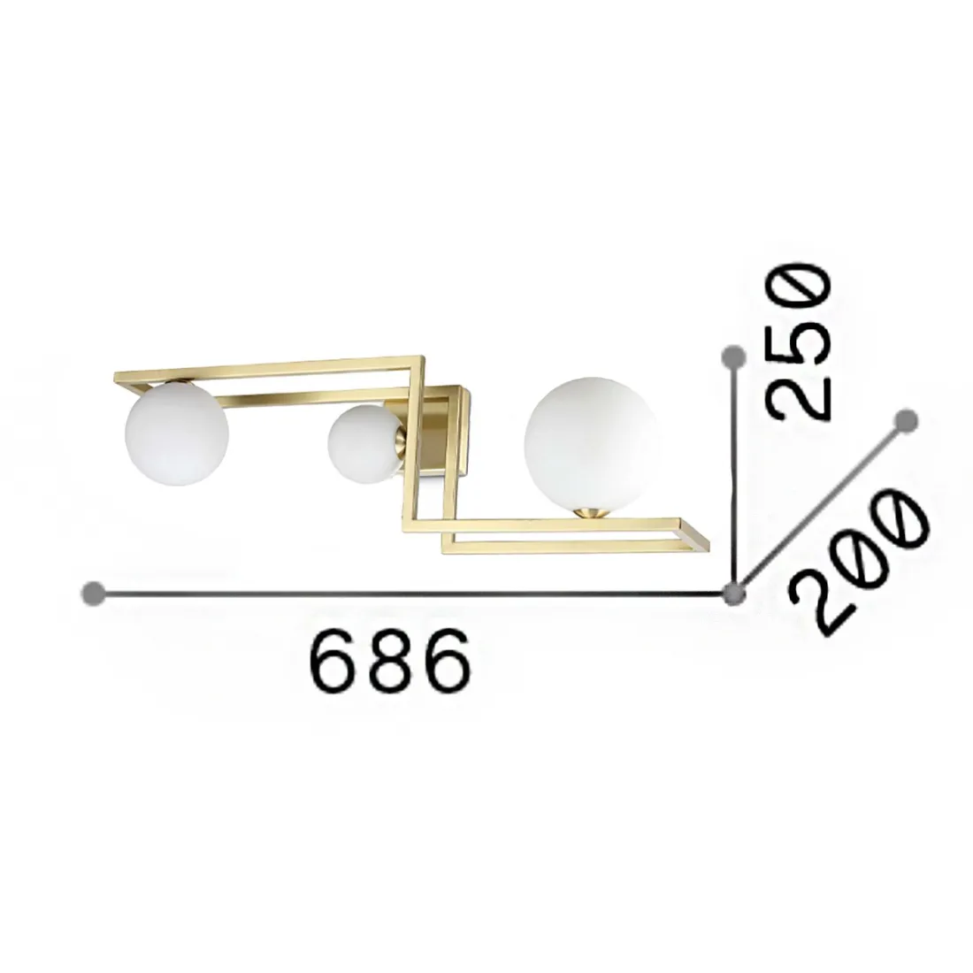 Lámpara de techo Ideal Lux Angolo 284330