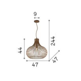 Ideal Lux suspension OIGNON 205304 cage