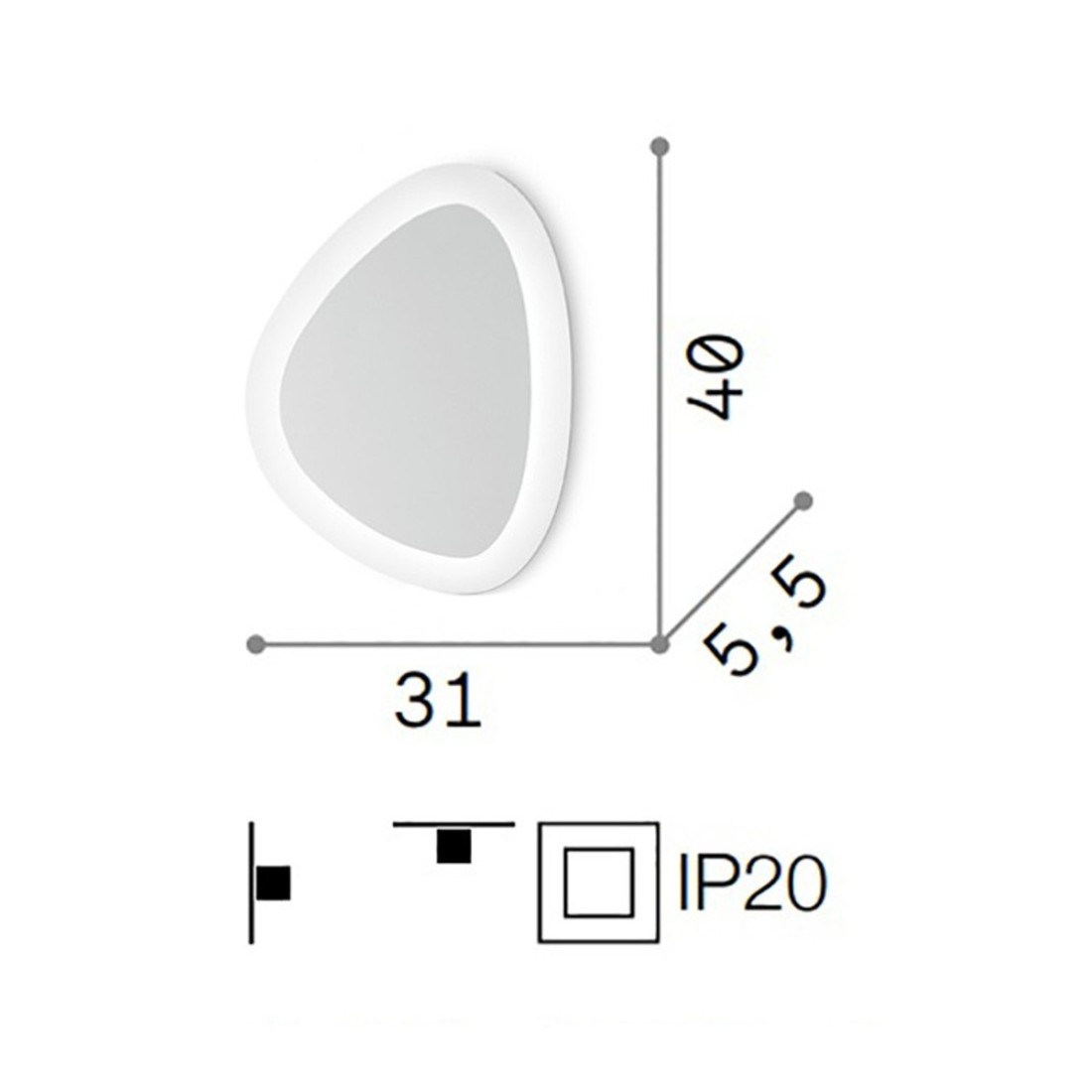 Ideal Lux GINGLE G LED 196220 lámpara de techo