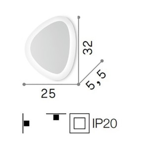 Applique plafoniera moderna Ideal Lux GINGLE M LED 196206