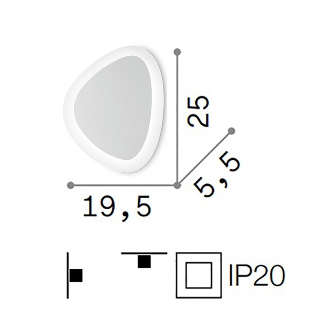 Applique plafoniera moderna Ideal Lux GINGLE P LED 196190