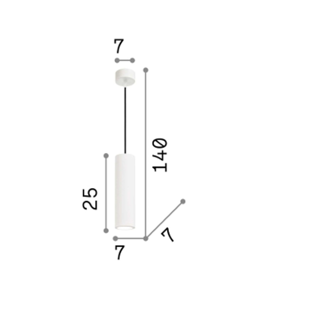 Ideal Lux Beton Pendelleuchte EICHE GU10 LED 150635