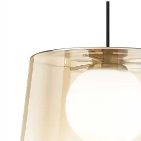 Ideal Lux FADE 271316 Kronleuchter aus bernsteinfarbenem Glas