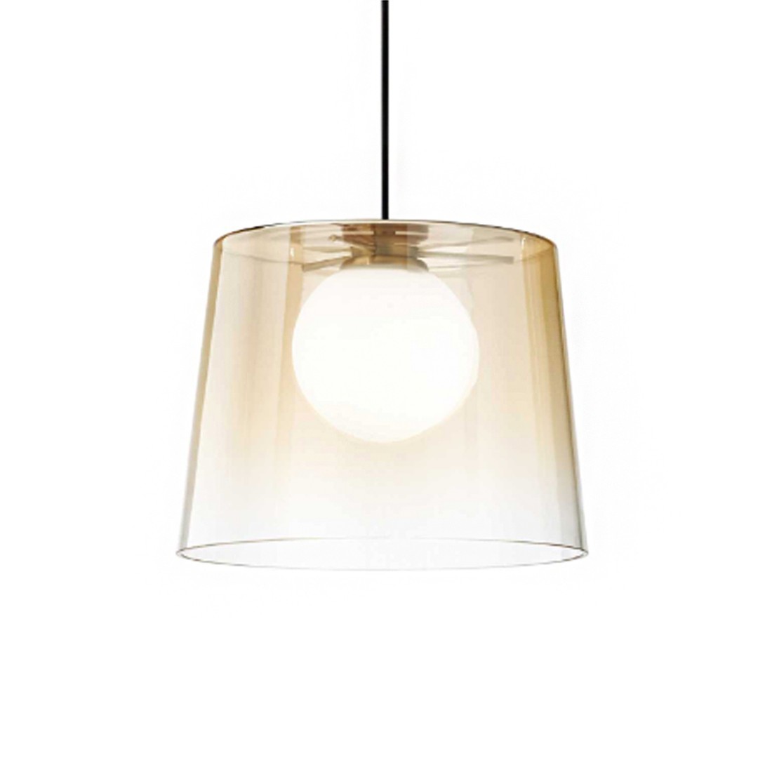 Ideal Lux FADE 271316 lustre en verre ambré