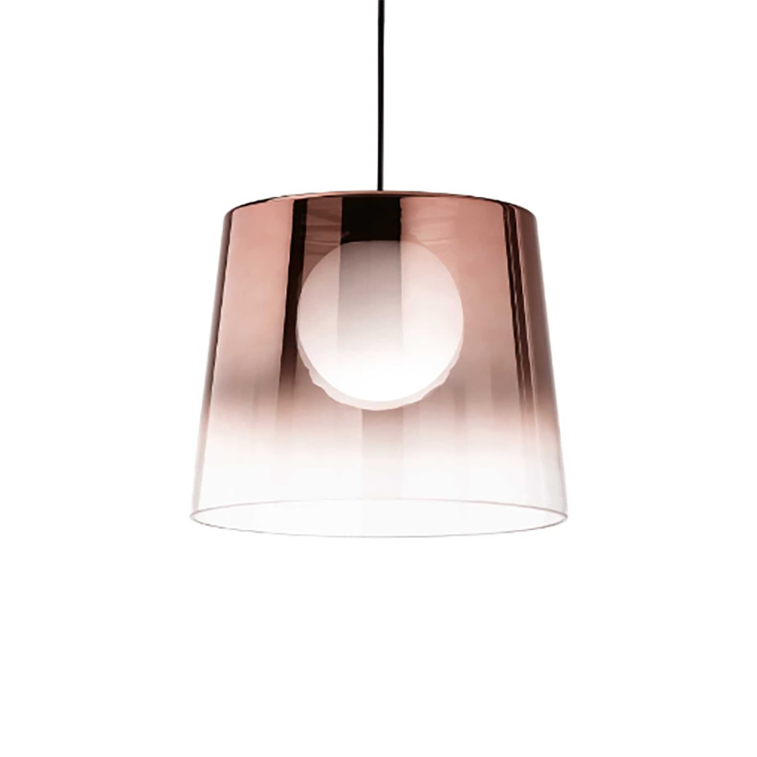 Lampadario vetro rame Ideal Lux FADE 271309