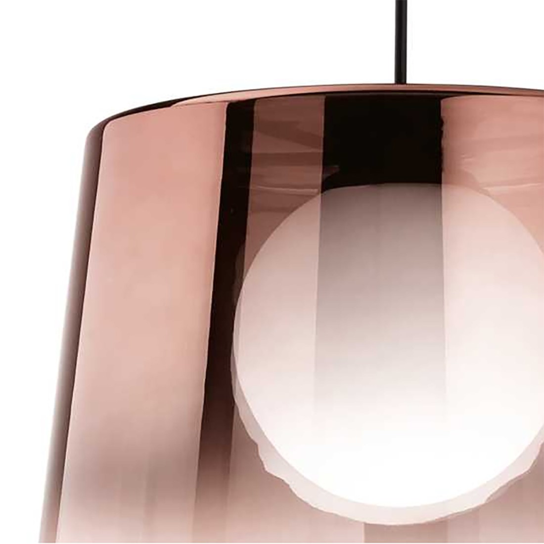 Lampadario vetro rame Ideal Lux FADE 271309