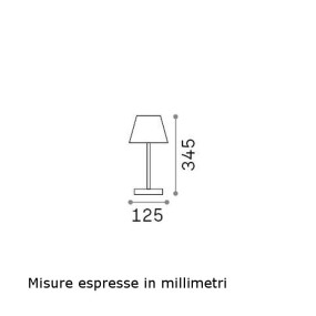 Abat-jour batteria Ideal Lux LOLITA 286723 LED IP54