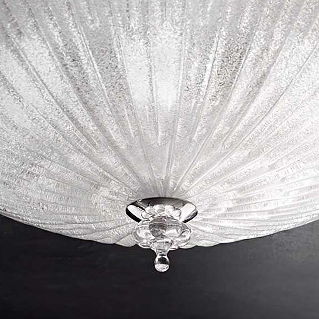 Ideal Lux SHELL 008622 plafonnier en verre grainé transparent