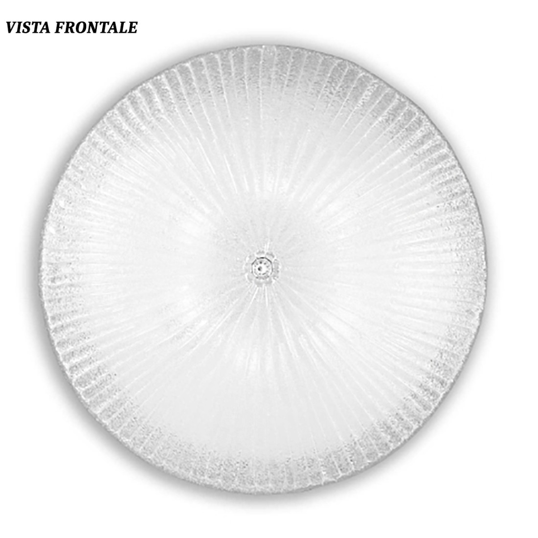 Ideal Lux SHELL 008622 plafonnier en verre grainé transparent