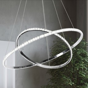 SIKREA LUX 2420 LED lámpara de araña moderna de cristal de metal