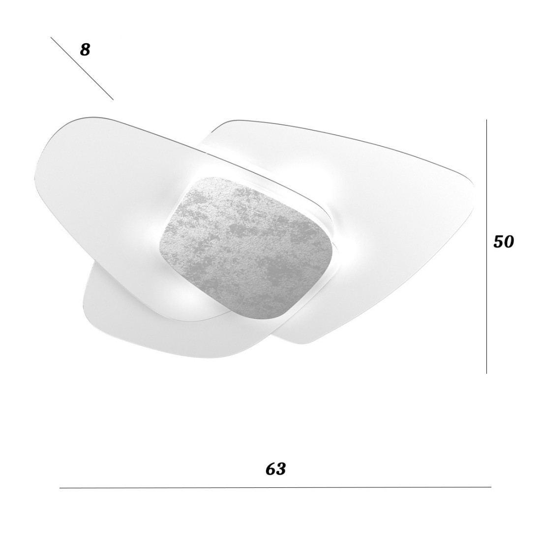 Top Light STRATEGY 1196 PLM FA Glas-Deckenleuchte