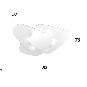 Top Light STRATEGY 1196 PLG BI Glas-Deckenleuchte