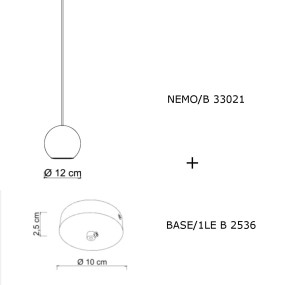 Lámpara de araña LED moderna Sikrea NEMO B 33021 GU10