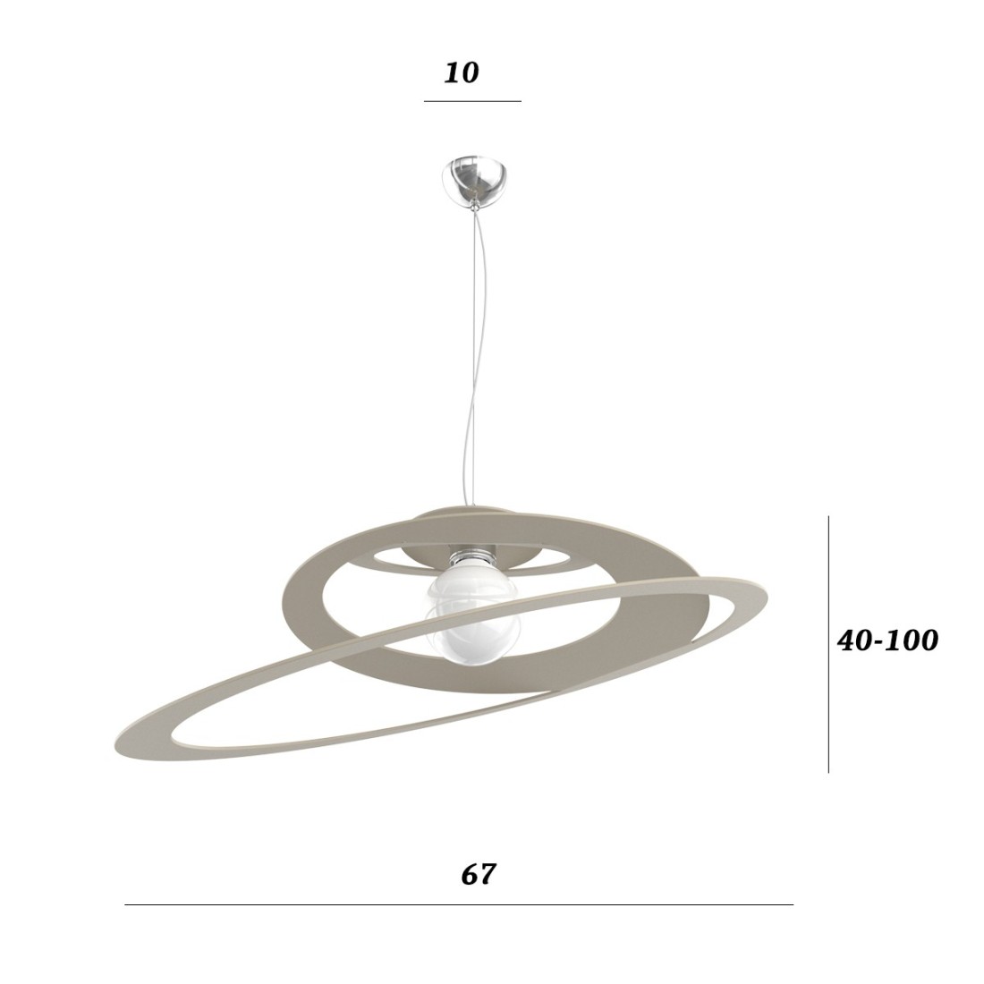 Lustre moderne en métal Top Light BUNGEE 1197 S70