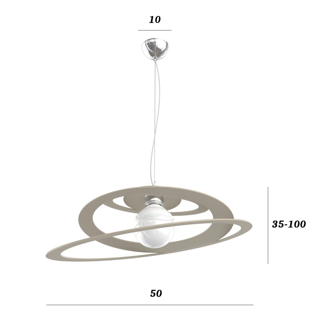 Lampadario moderno metallo Top Light BUNGEE 1197 S50