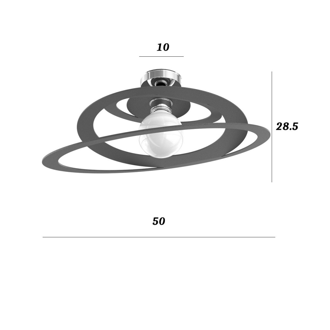 Moderne Deckenleuchte aus Metall Top Light BUNGEE 1197 PL50