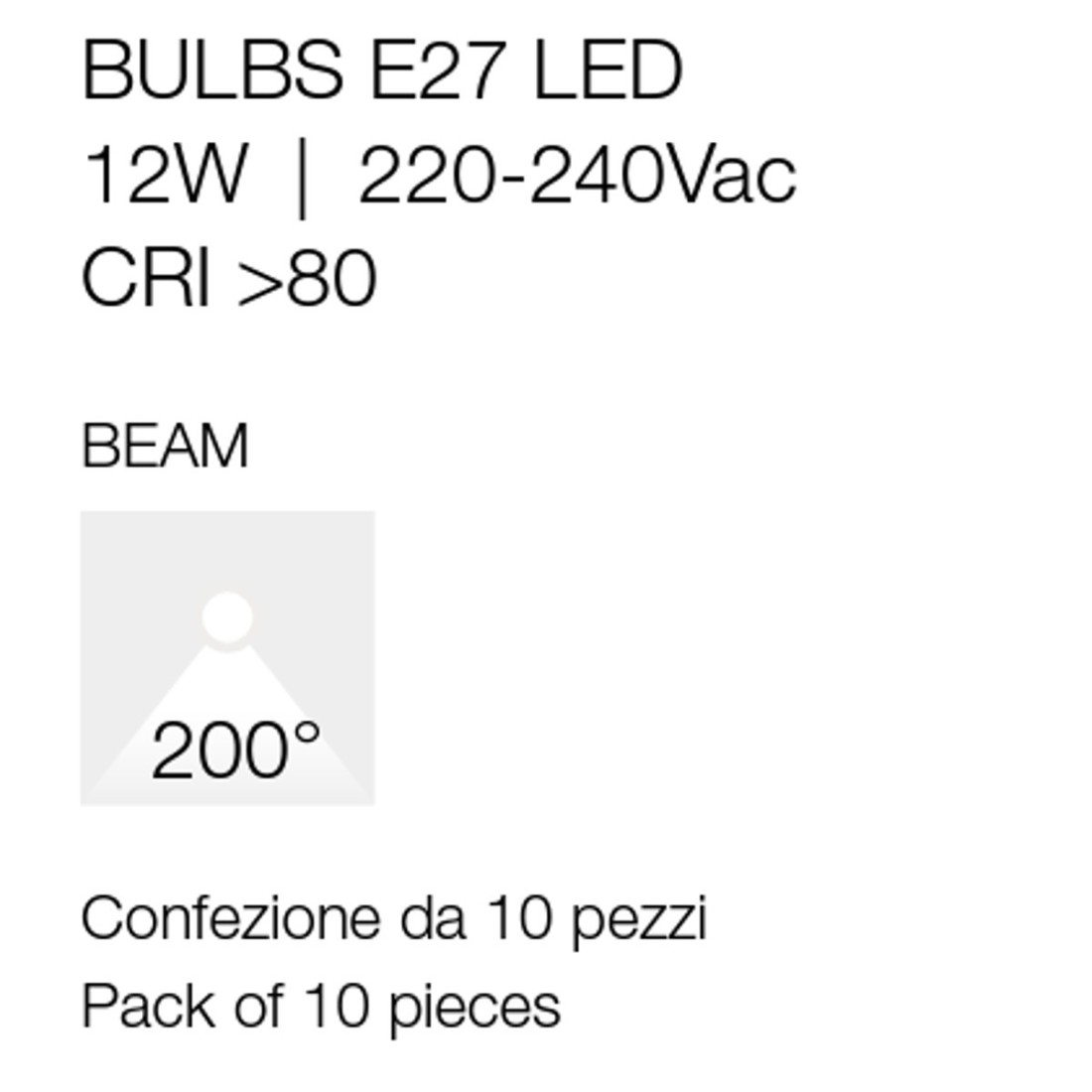 Bombilla LED gota luz muy fría 12W gran ataque E27