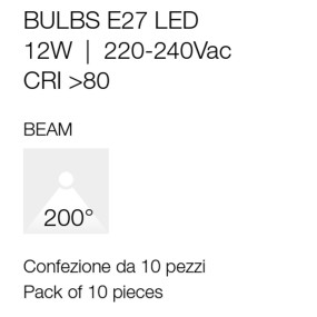 Lampadina a goccia led luce calda 12W attacco grande E27