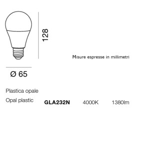 Bombilla LED de luz natural de 15 W con accesorio E27 grande