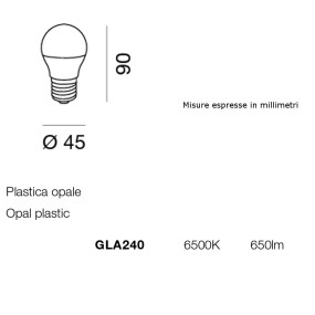 Confezione 10 Lampadine Gea Led GLA240 7W LED E27