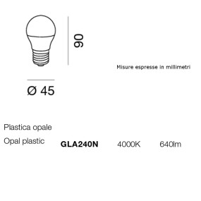 Confezione 10 Lampadine Gea Led GLA240N 7W LED E27 160° bianca