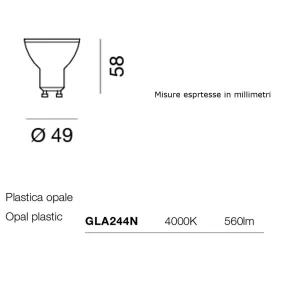 Pack de 10 Gea Led GLA244 N 7W GU10