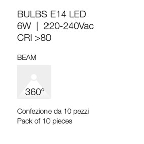 10W LED-Glühbirne mit großem E27-Anschluss.