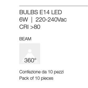 Ampoule LED 6W avec petit connecteur E14