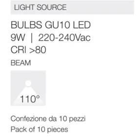 Pack de 10 ampoules Gea Led GLA350 C GU10