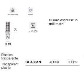 Packung mit 20 Gea Led GLA361N-Glühbirnen