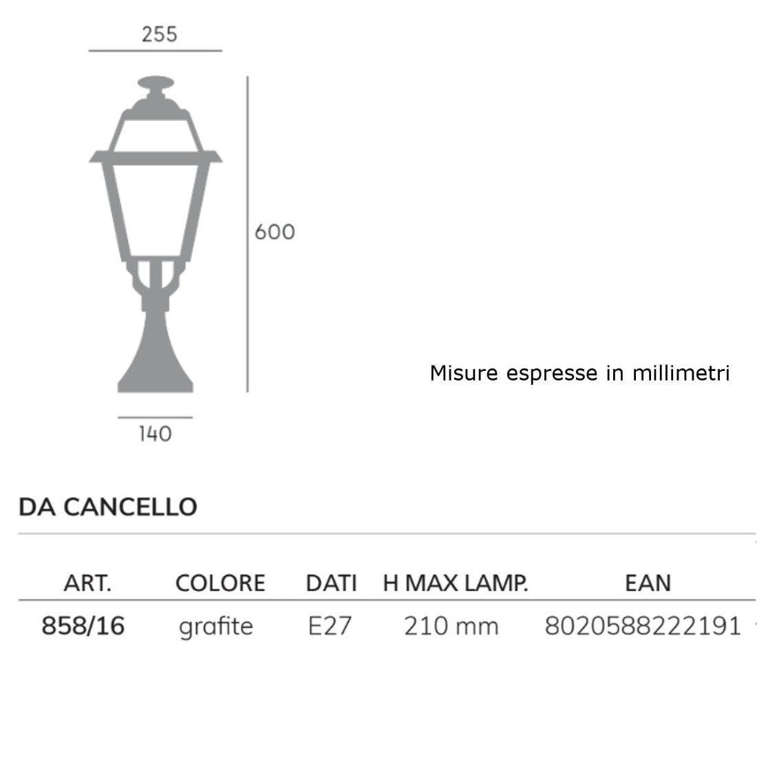 Lámpara de pie clásica Sovil iluminación ELEGANCE 858 E27 LED