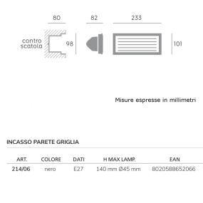 Incasso segnapasso moderno Sovil illuminazione WALKING 214 E27 LED