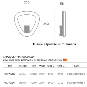 Sovil DAPHNE 98779 99779 LED moderne Wandleuchte IP65