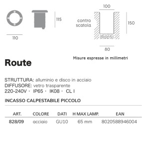 Sovil ROUTE 828 09 GU10 LED IP65 Einbaustrahler