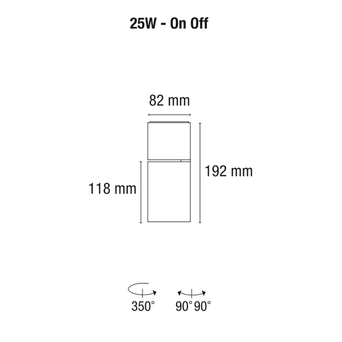 Spot orientable Pan International SKA TD-BD24NFW