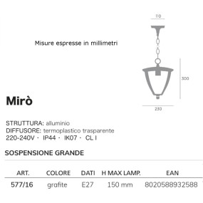 Livos MIRO 577 16 E27 LED lustre classique en aluminium