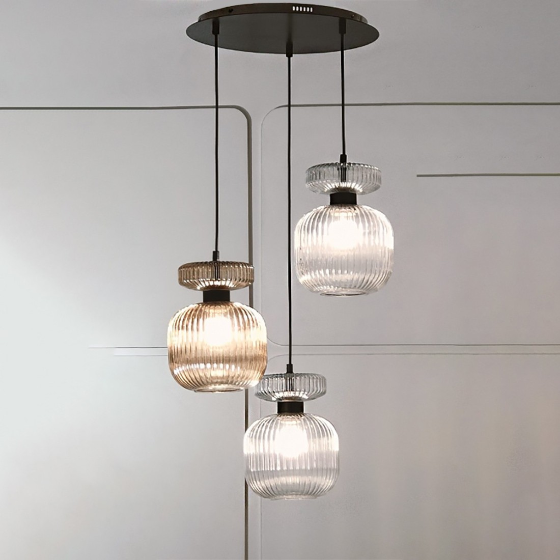 Lustre moderne Illuminando SP GRETA 3 P TR AM