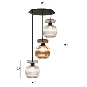 Lampadario moderno Illuminando SP GRETA 3 P TR AM