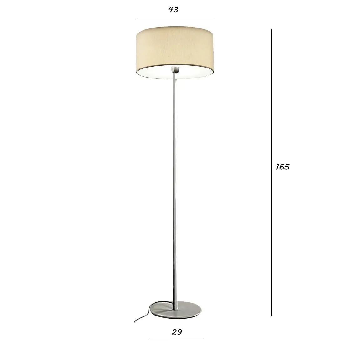 Lampadaire classique Illuminando CILINDRO TE 43 E27 LED