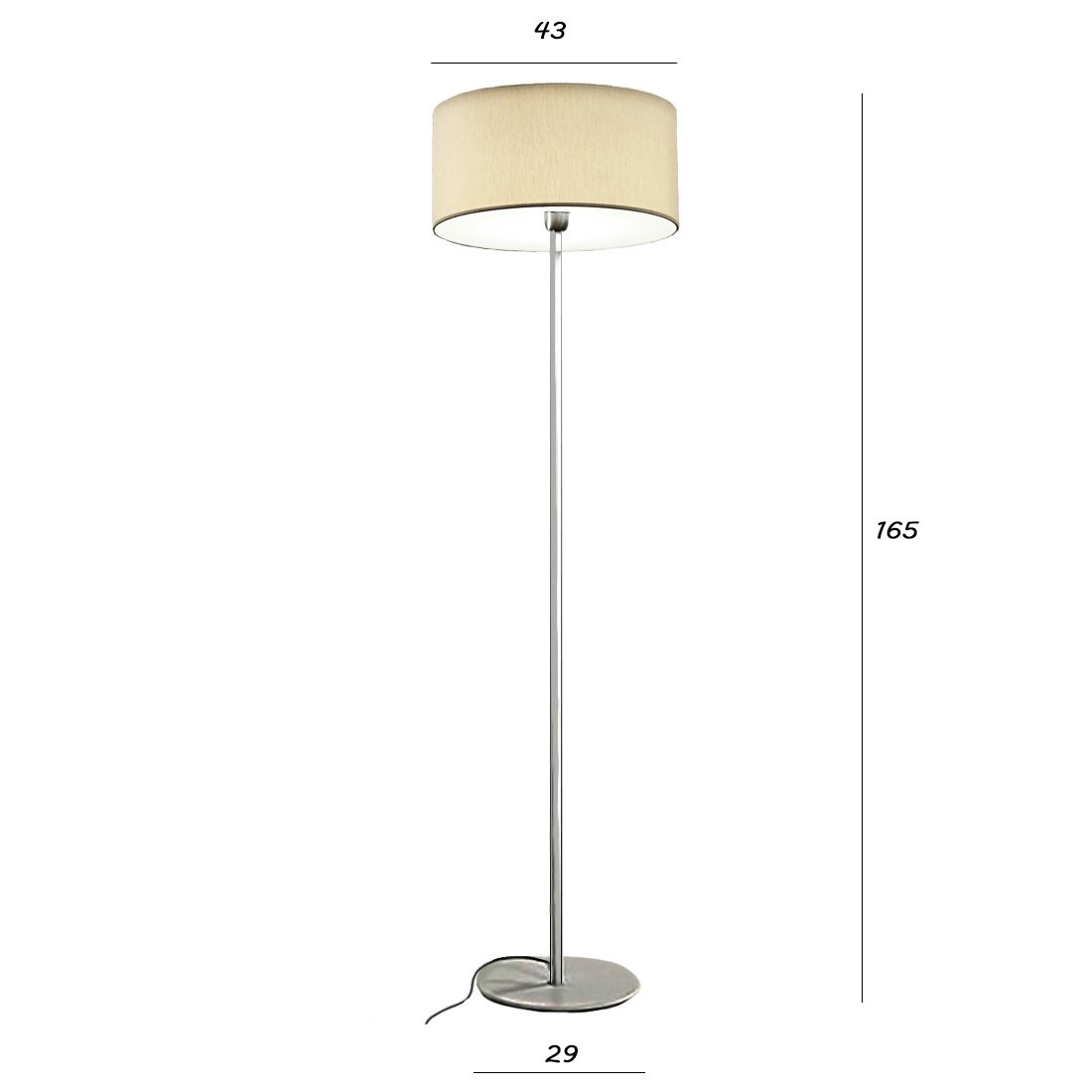Piantana classica Illuminando CILINDRO TE 43