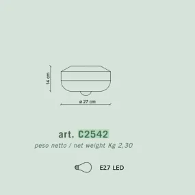 Plafoniera Bellota di Ferroluce Decò
