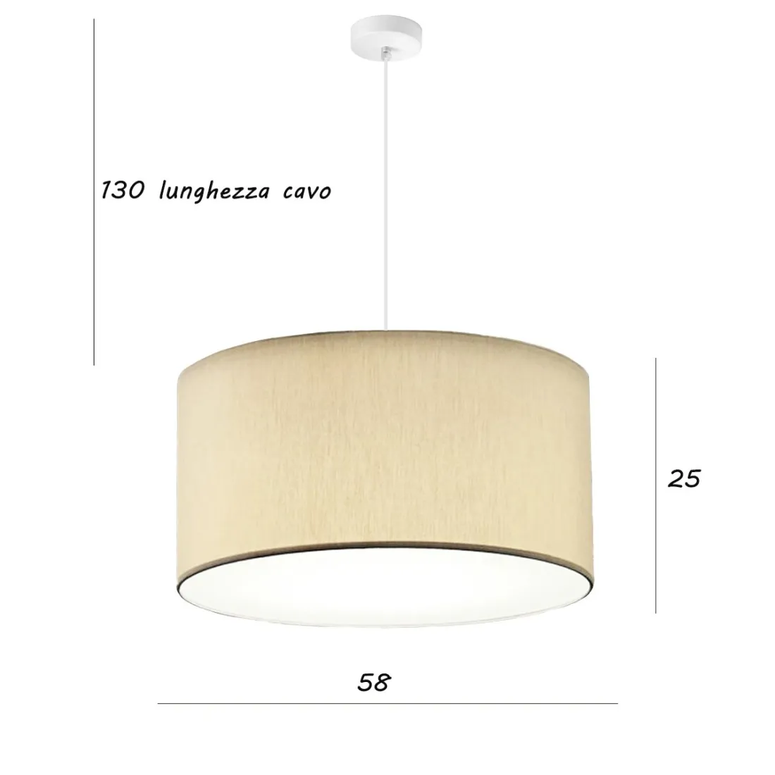 Lustre Illuminando CILINDRO SP 58 BN E27 LED