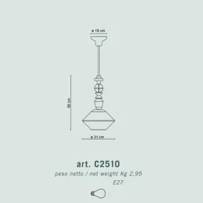 Ferroluce Decò lustre en céramique LARIAT C2510