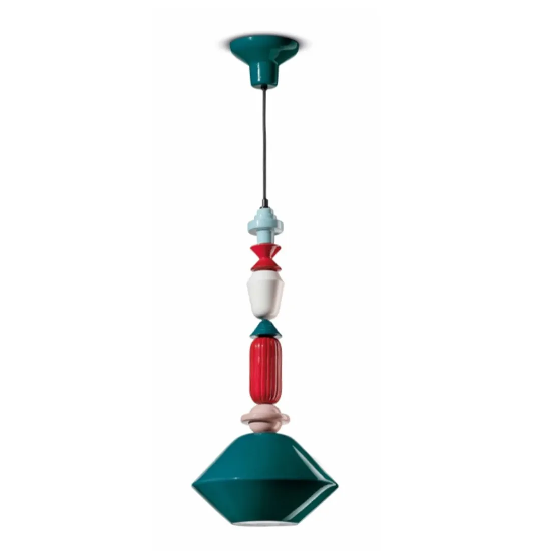 Ferroluce Decò lámpara de araña de cerámica LARIAT C2511 E27 LED